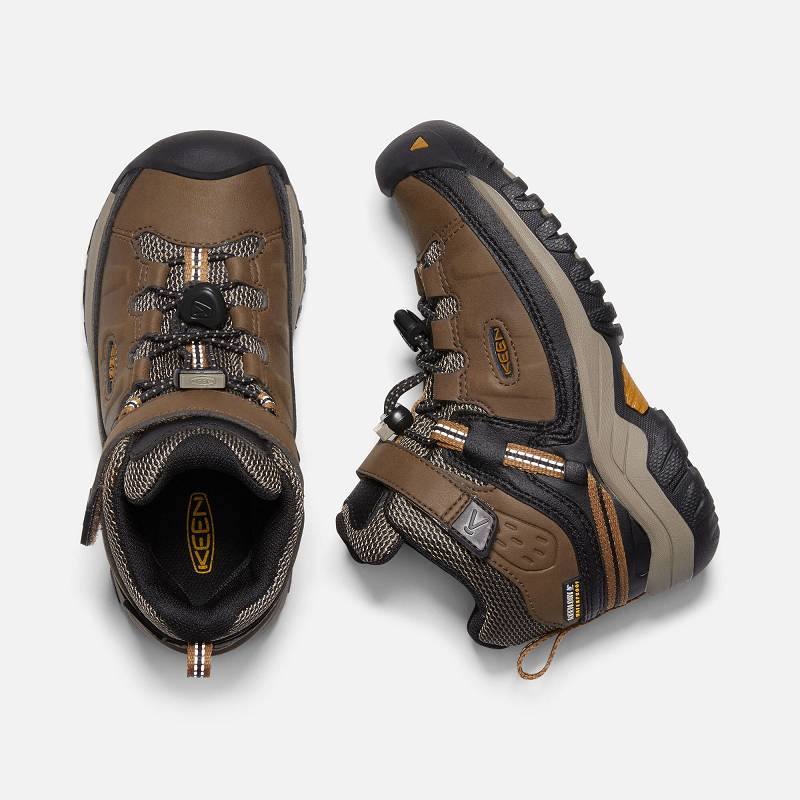 Keen Targhee Waterproof Wanderstiefel Kinder DE-05486 Dark Earth/Golden Brown - Keen Kinderschuhe Br